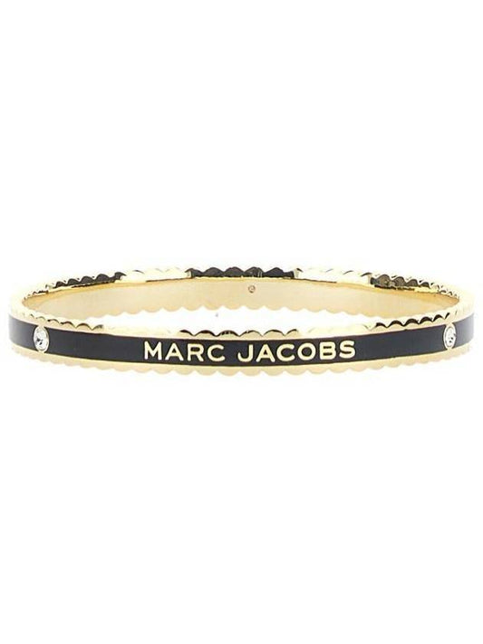 Women's Medallion Scallop Bangle Bracelet Black Gold - MARC JACOBS - BALAAN 1