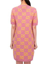 GG Wool Mini Short Dress Pink - GUCCI - BALAAN 4