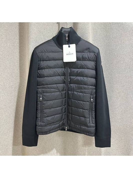 Padded Wool Zip-up Jacket Black - MONCLER - BALAAN 2