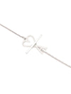 Heart Logo Chain Metal Necklace Silver - AMI - BALAAN 4