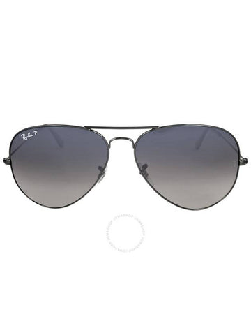 Ray Ban Aviator Gradient Polarized Blue/Grey Pilot Unisex Sunglasses RB3025 004/78 62 - RAY-BAN - BALAAN 1