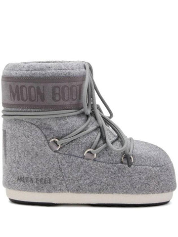 Icon Logo Print Winter Boots Grey - MOON BOOT - BALAAN 1