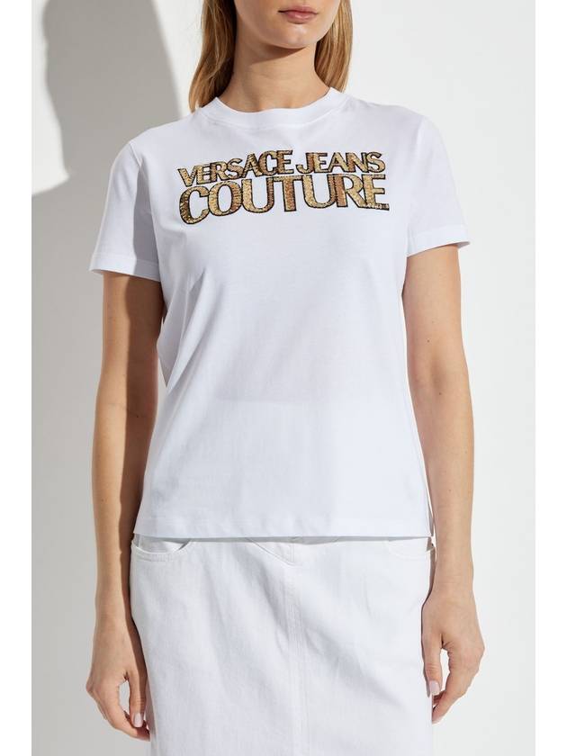 Versace Jeans Couture T-shirt With Logo, Women's, White - VERSACE - BALAAN 3