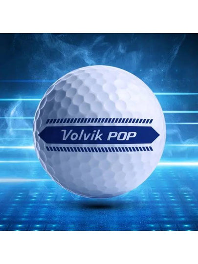 New Pop 3 Piece Putting Track Golf Ball 1 Dozen 12 Balls White - VOLVIK - BALAAN 2