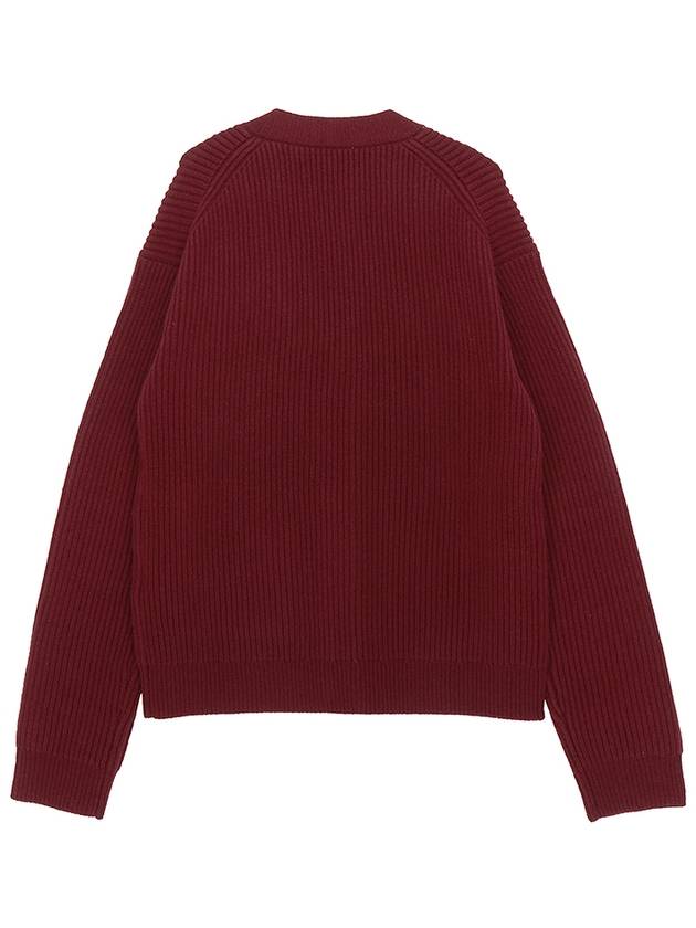 Flock Flower Patch Pocket Cardigan Red - JW ANDERSON - BALAAN 3