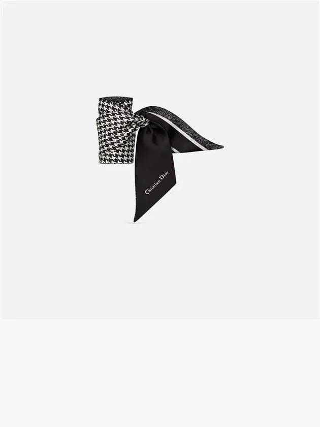 30 Montaigne Micha Silk Twill Scarf Black White - DIOR - BALAAN 3