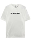 logo print cotton short sleeve t-shirt white - BURBERRY - BALAAN 2