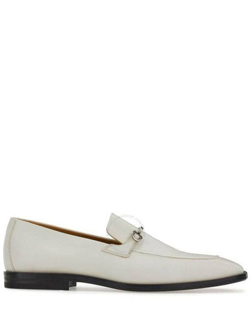 Ferragamo White Florida Gancini Ornament Moccasin Size 6.5 EEE - SALVATORE FERRAGAMO - BALAAN 1