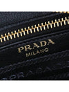 Gold Logo Grace Calfskin Tote Bag Black - PRADA - BALAAN 9