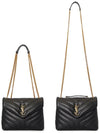 Bronze Monogram Loulou Matelasse Y Leather Small Shoulder Bag Black - SAINT LAURENT - BALAAN 8