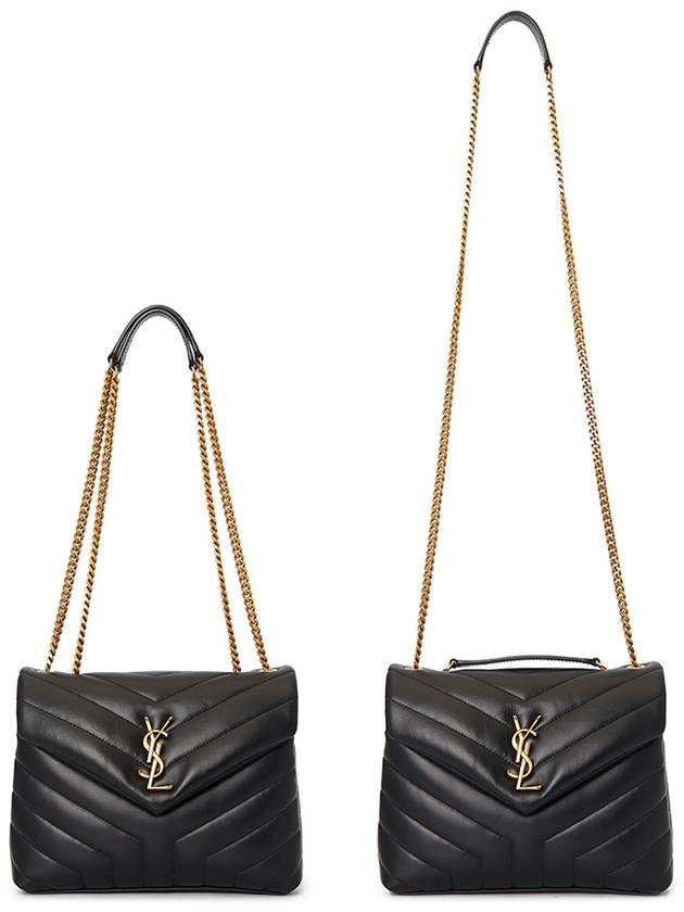 Bronze Monogram Loulou Matelasse Y Leather Small Shoulder Bag Black - SAINT LAURENT - BALAAN 8