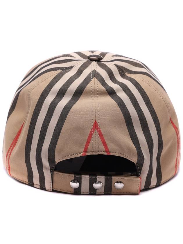 TB Monogram Stripe Cotton Ball Cap Beige - BURBERRY - BALAAN 6