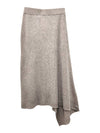 Women's Verna Wool Unbalanced Skirt Grey - MAX MARA - BALAAN 4