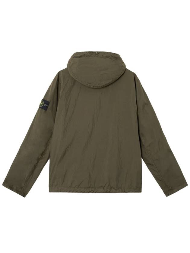 4100092 Crinkle Reps R-Ny Wind Resistant Anti-Drop Hooded Jacket Green - STONE ISLAND - BALAAN 3