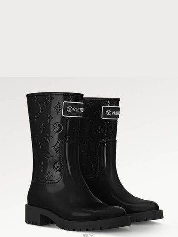 1AD1S6 NEW Drops Flat Half Rain Boots - LOUIS VUITTON - BALAAN 1