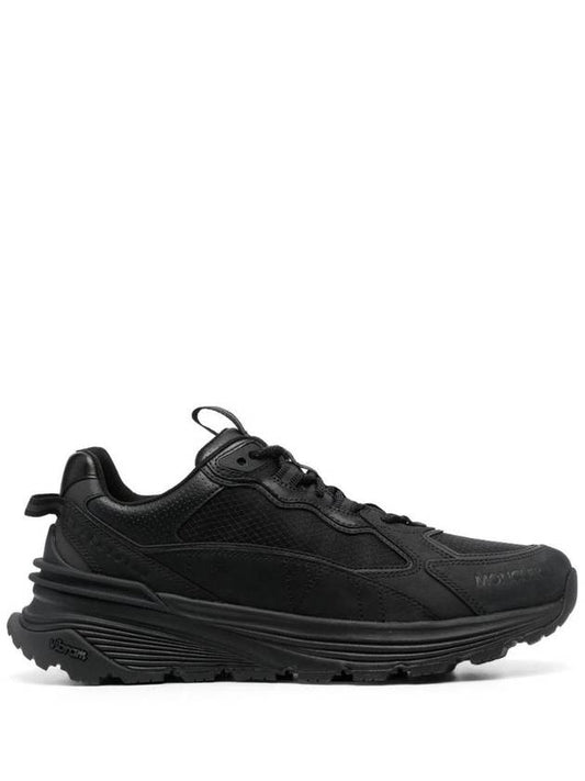 Light Suede Runner Low Top Sneakers Black - MONCLER - BALAAN 1