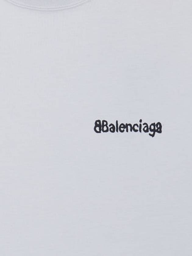 Logo Crew Neck Short Sleeve T-Shirt White - BALENCIAGA - BALAAN 3