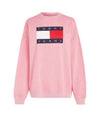 Flag oversized fit sweatshirt ballet pink - TOMMY HILFIGER - BALAAN 2