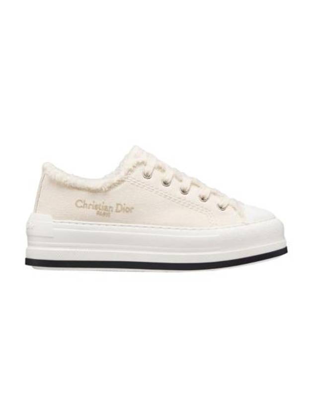 Walk'n Platform Cotton Canvas Low Top Sneakers Beige - DIOR - BALAAN 2