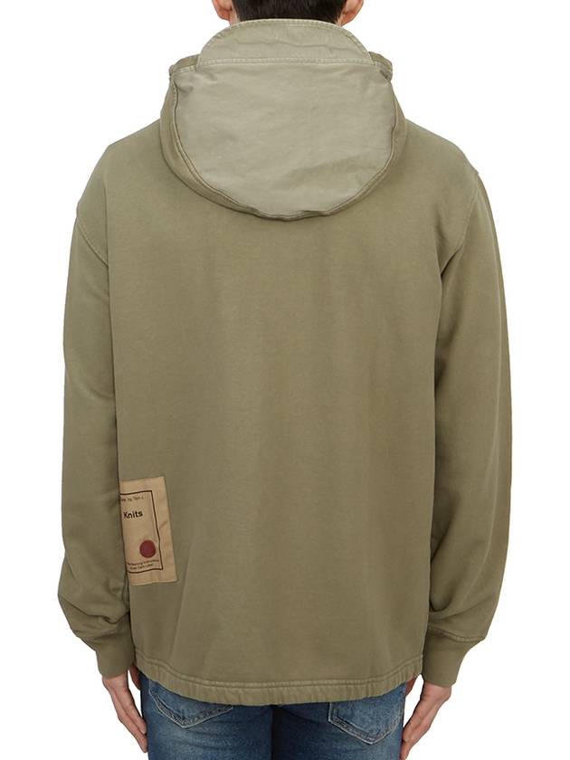 Snap Pocket Zip-up Hoodie Beige Khaki - TEN C - BALAAN 5