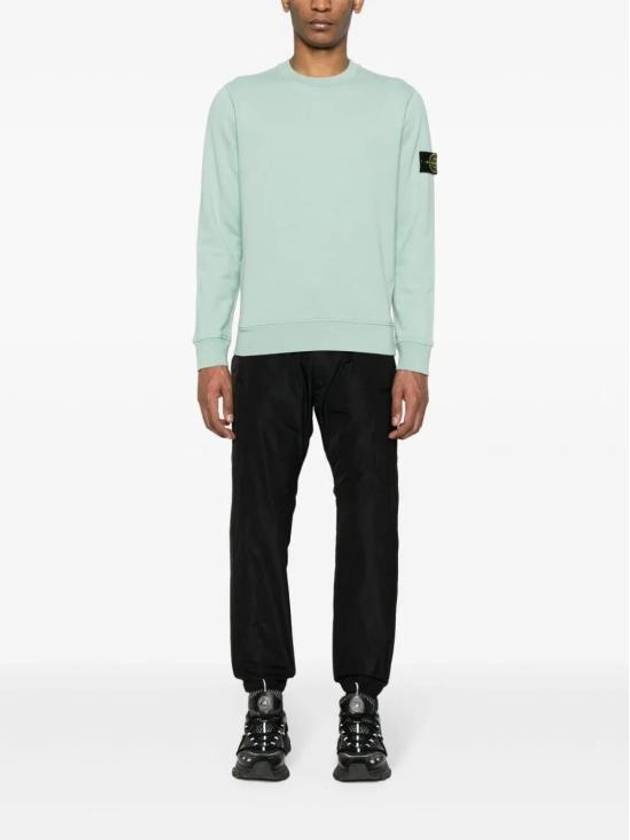 Wappen Patch Garment Dyed Sweatshirt Green - STONE ISLAND - BALAAN 6