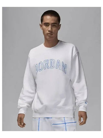 Jordan Essential Men s Fleece Crew Neck Sweatshirt White Legend Blue FV7460 100 735683 - NIKE - BALAAN 1