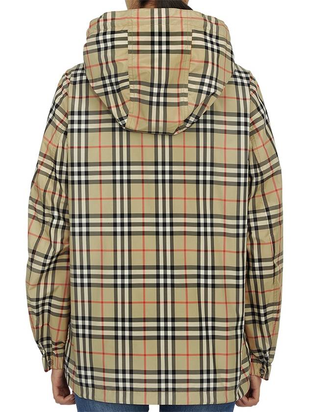 Check Hooded Jacket Archive Beige - BURBERRY - BALAAN 6