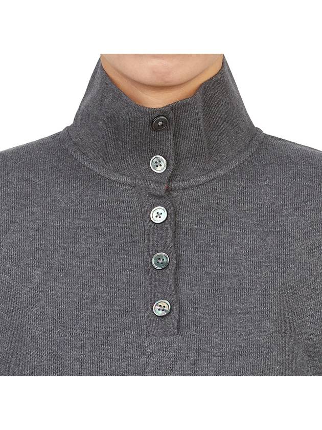 Double Face 4 Bar Polo Knit Top Dark Grey - THOM BROWNE - BALAAN 10