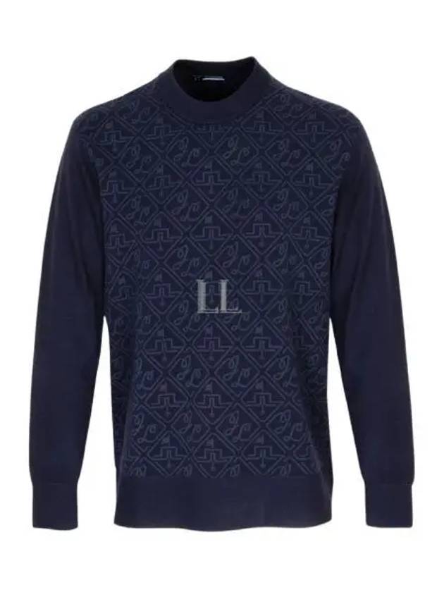 Finn Jacquard Knit Sweater Navy - J.LINDEBERG - BALAAN 2