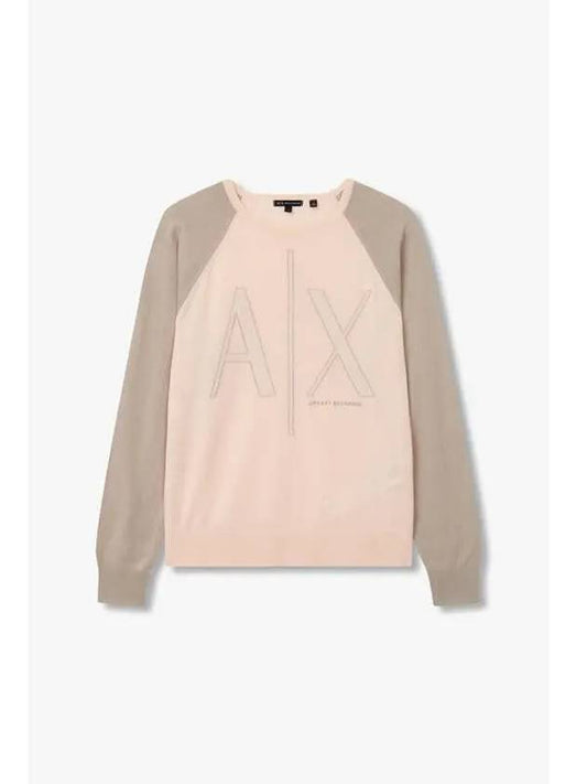 Women s Color Block Raglan Pullover Skin - ARMANI EXCHANGE - BALAAN 1