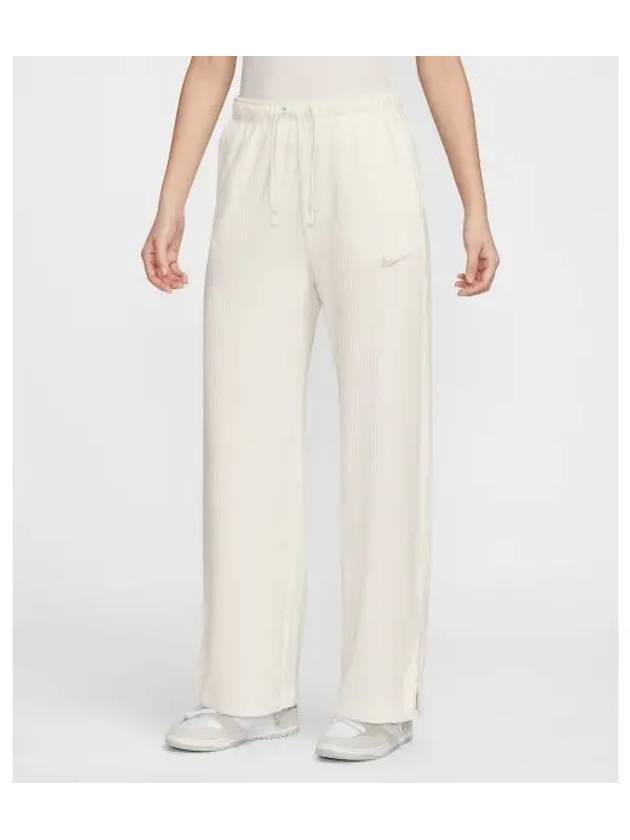 Sportswear Velor Velvet High Waist Wide Leg Track Pants White - NIKE - BALAAN 2