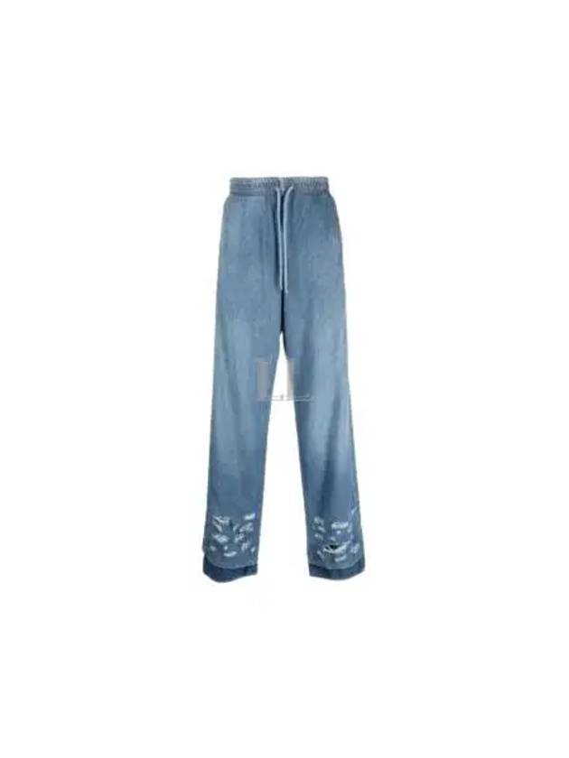 D Martian 0emaf Denim Straight Pants Blue - DIESEL - BALAAN 2