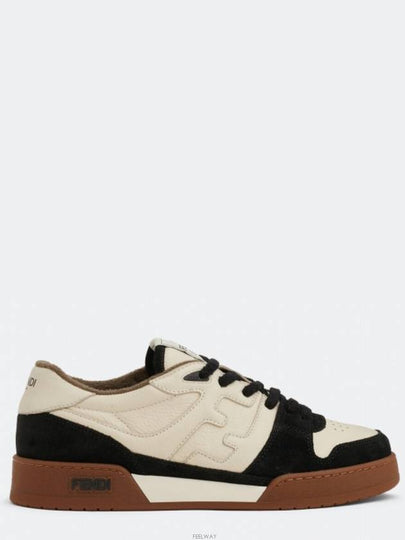 Match FF Logo Low Top Sneakers Black - FENDI - BALAAN 2