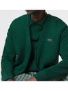 Relaxed Fit Button Wool Cardigan Green - LACOSTE - BALAAN 3