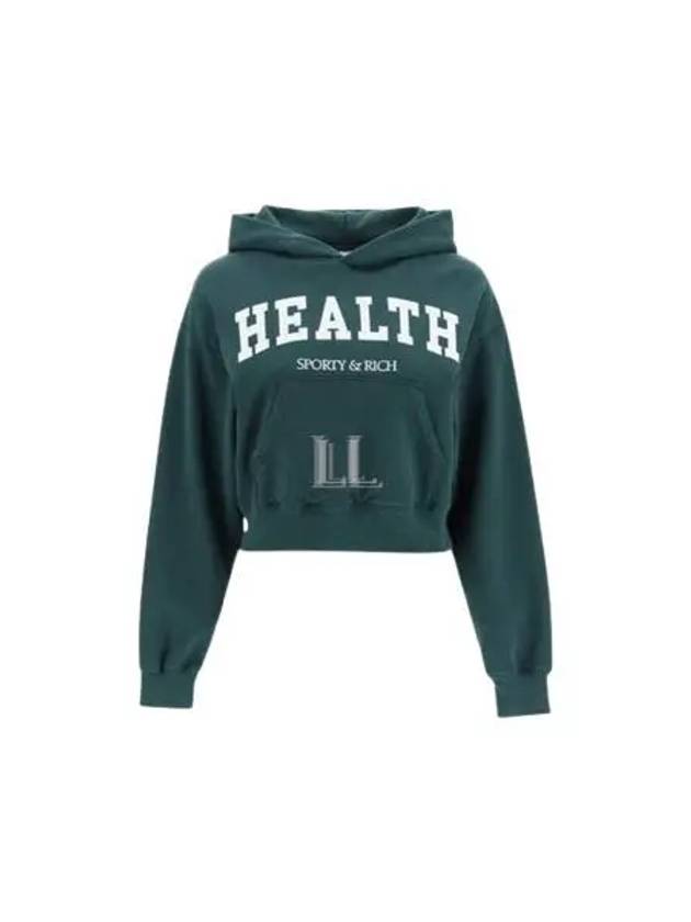 Health Ivy Crop Hoodie Top Forest Green - SPORTY & RICH - BALAAN 2