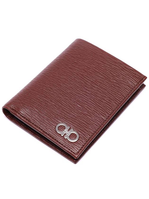 Revival Gancini Compact Half Wallet Brown - SALVATORE FERRAGAMO - BALAAN 6