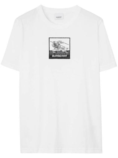 Margaux EKD Embroidered T-shirt 8071668 A1464 WHITE B0170301511 - BURBERRY - BALAAN 1