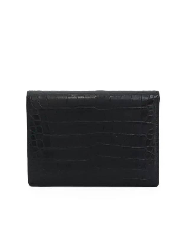 Alligator half wallet black 4HL0127 - HERMES - BALAAN 1