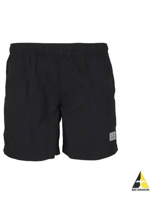 Eco-Chrome R Logo Patch Swim Shorts Navy - CP COMPANY - BALAAN 2