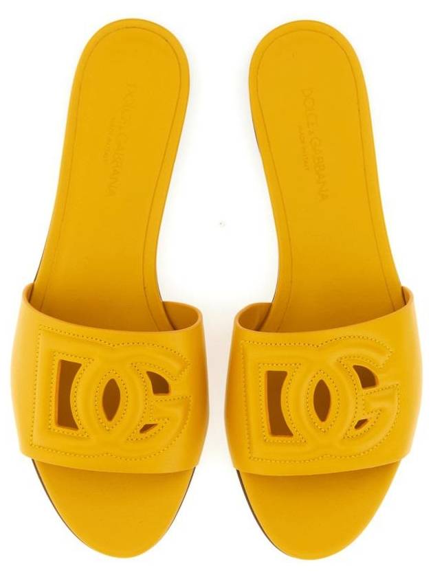 embossed logo slippers yellow - DOLCE&GABBANA - BALAAN 6