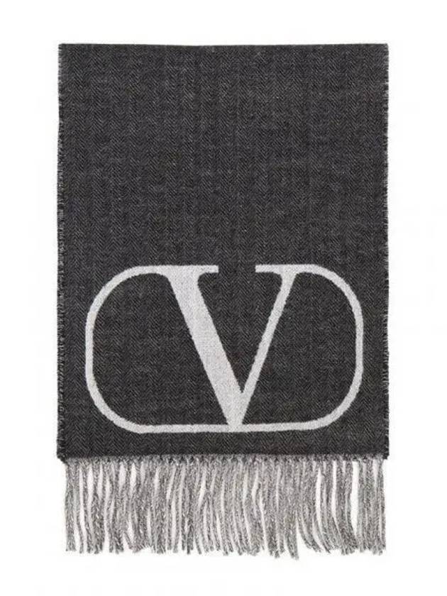 5Y0ER033 DMA ZJB 5Y2ER033 V logo wool cashmere muffler 1335786 - VALENTINO - BALAAN 1