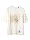 Graphic Print Crew Neck Short Sleeved T-shirt White - MAISON MIHARA YASUHIRO - BALAAN 2