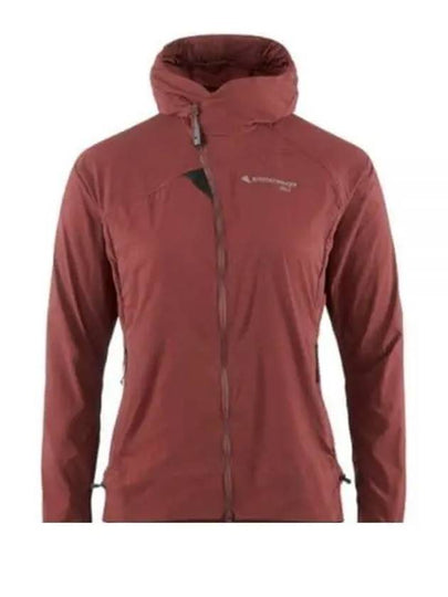 Women's Nal Hooded Windbreaker Madder Red - KLATTERMUSEN - BALAAN 2