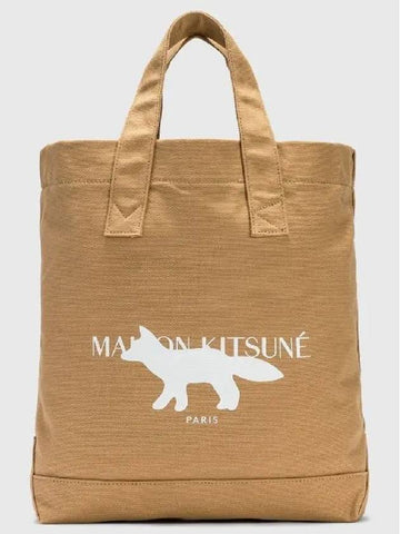 Maison Kitsune MK Stamp Graphic Print Shoulder Strap Tote Bag - MAISON KITSUNE - BALAAN 1