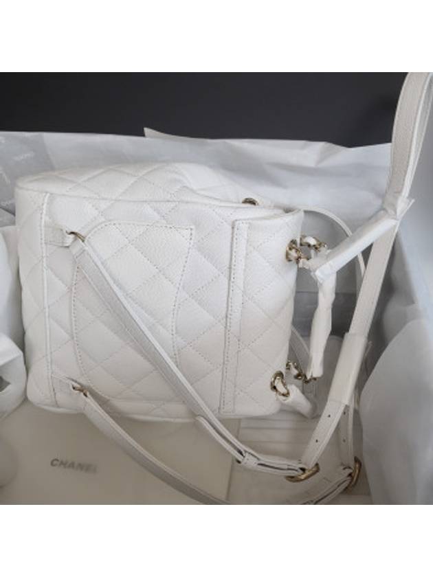 Classic Caviar CC Logo Urban Spirit Small Backpack White AS4058 - CHANEL - BALAAN 3