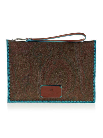 Paisley Clutch Beck Brown - ETRO - BALAAN 1