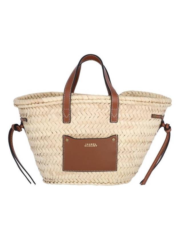 Cadix Mini Raffia Basket Tote Bag Cognac - ISABEL MARANT - BALAAN 2