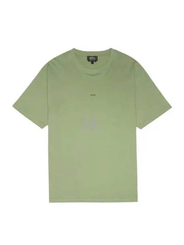 Men's Kyle Logo Print Cotton Jersey Short Sleeve T-Shirt Green - A.P.C. - BALAAN 2