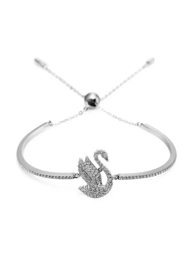 Iconic Swan Crystal Bangle Bracelet Silver - SWAROVSKI - BALAAN 3