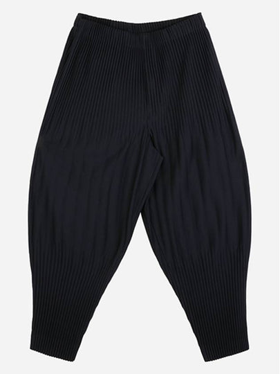 Pleated Straight Pants Navy - ISSEY MIYAKE - BALAAN 2